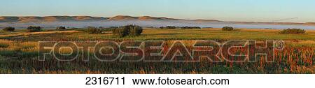 Panoramic Of Misty Morning In The Frenchmen River Valley Of Grasslands National Park; Saskatchewan Canada View Large Photo Image Stock Image - Panoramic Of Misty Morning In The Frenchmen River Valley Of Grasslands National Park; Saskatchewan Canada. Fotosearch
