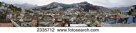 Panoramic View Of A Mexican City; Guanajuato, Guanajuato, Mexico View Large Photo Image Stock Image - Panoramic View Of A Mexican City; Guanajuato, Guanajuato, Mexico. Fotosearch