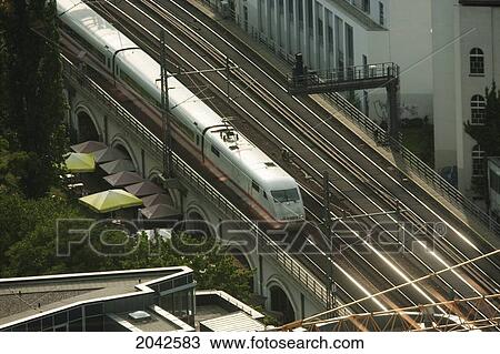 Panoramic View Of An Ice High Speed Train From The Television Tower, Berlin, Germany View Large Photo Image Stock Image - Panoramic View Of An Ice High Speed Train From The Television Tower, Berlin, Germany. Fotosearch