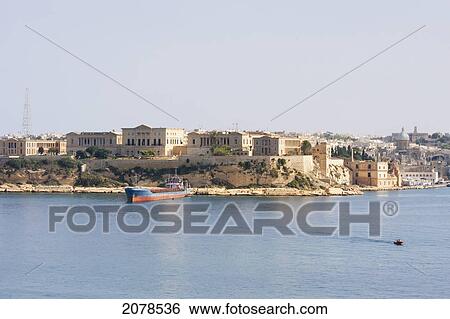 Panoramic View Of Bighi Hospital From Valletta, Kalkara, Malta View Large Photo Image Stock Photograph - Panoramic View Of Bighi Hospital From Valletta, Kalkara, Malta. Fotosearch