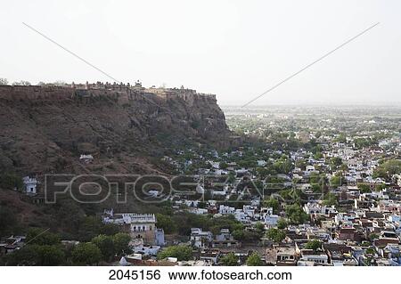 Stock Photograph - Panoramic View Of Gwalior From The Fort, Madhya Pradesh, India. Fotosearch