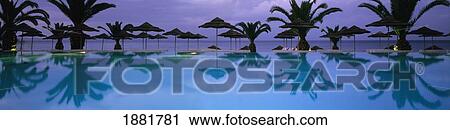 Stock Image - Panoramic View Of Infinity Pool. Fotosearch
