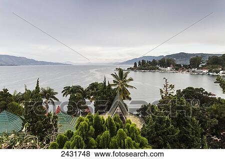Panoramic view of Lake Toba from Parapat, North Sumatra, Indonesia View Large Photo Image Stock Photo - Panoramic view of Lake Toba from Parapat, North Sumatra, Indonesia. Fotosearch
