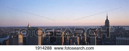 Stock Photo - Panoramic View Of Manhattan. Fotosearch