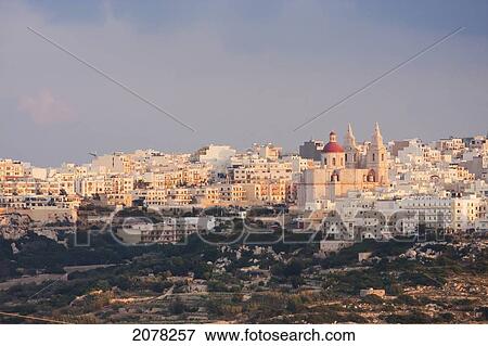 Panoramic View Of Mellieha, Malta View Large Photo Image Stock Photo - Panoramic View Of Mellieha, Malta. Fotosearch