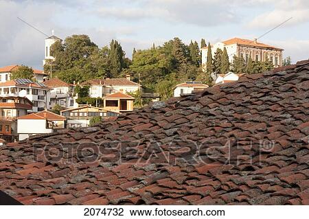 Panoramic View Of The Old Town, Ohrid, Macedonia View Large Photo Image Stock Image - Panoramic View Of The Old Town, Ohrid, Macedonia. Fotosearch