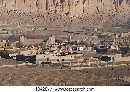 Panoramic View Of The Town Of Bamiyan, Bamian Province, Afghanistan View Large Photo Image Stock Photo - Panoramic View Of The Town Of Bamiyan, Bamian Province, Afghanistan. Fotosearch