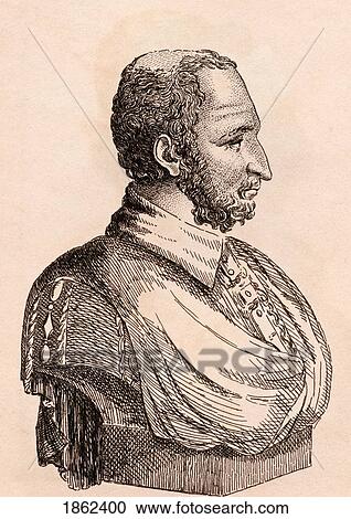 Stock Image - Paolo Veronese 1528-1588 Italian Artist From 75 Portraits Of Celebrated Painters From Authentic Originals Etched By James Girtin Published London 1817. Fotosearch