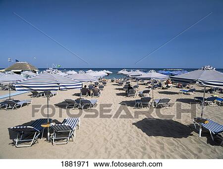 Parasols On Faliraki Beach View Large Photo Image Stock Image - Parasols On Faliraki Beach. Fotosearch