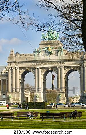 Parc du Cinquantenaire, Brussels, Belgium View Large Photo Image Stock Photograph - Parc du Cinquantenaire, Brussels, Belgium. Fotosearch