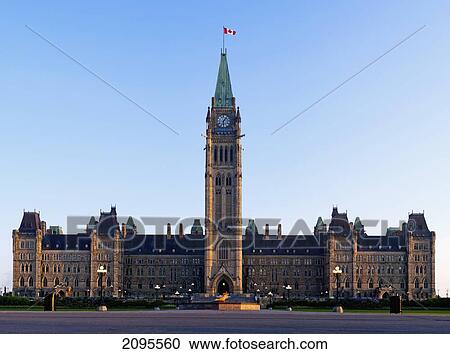 Stock Image - Parliament Buildings Of Canada; Ottawa Ontario Canada. Fotosearch