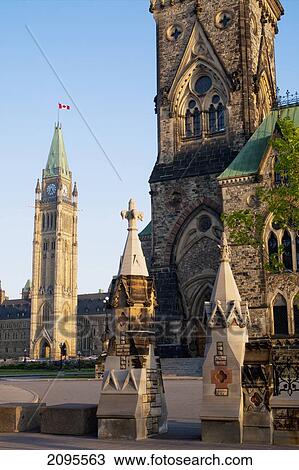Stock Image - Parliament Buildings Of Canada; Ottawa Ontario Canada. Fotosearch