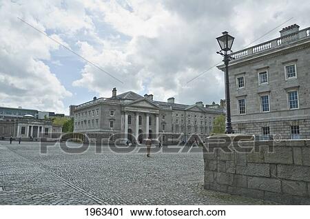 Parliament Square At Trinity College, Dublin, Ireland View Large Photo Image Stock Image - Parliament Square At Trinity College, Dublin, Ireland. Fotosearch