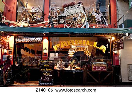 Stock Photography - Parrilla El Gaucho, Traditional Restaurant In Calle Florida, Buenos Aires, Argentina. Fotosearch