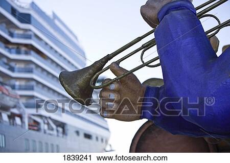 Stock Image - Part Of Statue In Cruise Ship Terminal; Mazatlan, Sinaloa, Mexico. Fotosearch