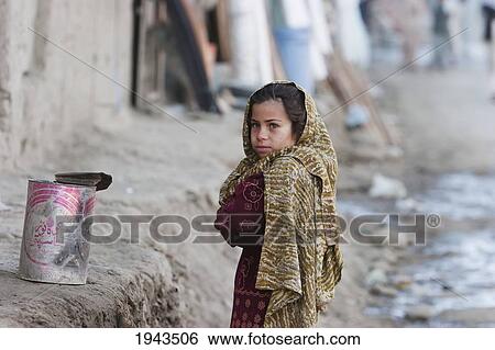 Stock Photograph - Pashtun Girl In Sarobi, Kabul Province, Afghanistan. Fotosearch