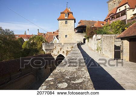 Path Leading To One Of The Town Gates; Rothenburg Ob Der Tauber Bavaria Germany View Large Photo Image Picture - Path Leading To One Of The Town Gates; Rothenburg Ob Der Tauber Bavaria Germany. Fotosearch
