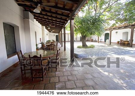 Stock Photograph - Patio in Hotel Patios de Cafayate at Bodega El Esteco, Cafayate, Salta, Argentina. Fotosearch