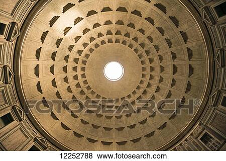 Pattern of coffered dome ceiling in the Pantheon; Rome, Lazio, Italy View Large Photo Image Stock Photo - Pattern of coffered dome ceiling in the Pantheon; Rome, Lazio, Italy. Fotosearch