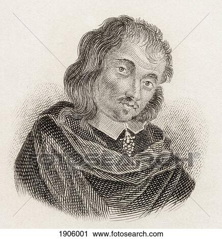 Stock Image - Paul Scarron, C. 1610 To 1660. French Poet, Dramatist, Novelist. From Crabb's Historical Dictionary Published 1825.. Fotosearch