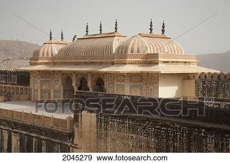 Pavilion Atop The Ganesh Pole Gate, Amber Fort, Rajasthan, India View Large Photo Image Stock Photo - Pavilion Atop The Ganesh Pole Gate, Amber Fort, Rajasthan, India. Fotosearch