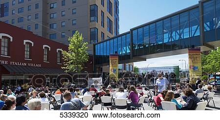 Stock Image - Peace Plaza; Rochester, Minnesota, United States of America. Fotosearch