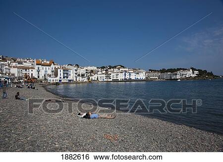 Pebble Beach Of Costa Brava North; Cadaques, Spain View Large Photo Image Stock Photograph - Pebble Beach Of Costa Brava North; Cadaques, Spain. Fotosearch