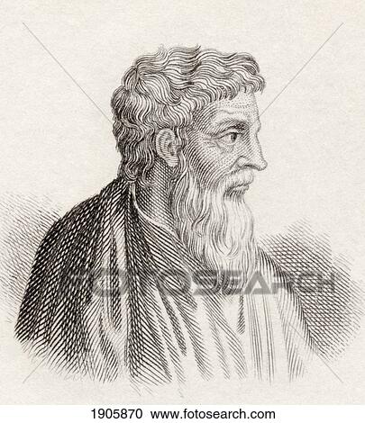 Stock Image - Pedanius Dioscorides, C. 40 To 90Ad. Greek Physician, Pharmacologist And Botanist. From Crabb's Historical Dictionary Published 1825.. Fotosearch