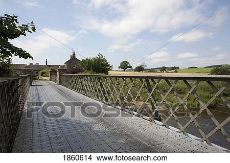 Picture - Pedestrian Bridge; Northumberland, England. Fotosearch