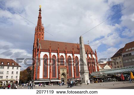 Pedestrians At The Market Square; Wuerzburg Bavaria Germany View Large Photo Image Stock Photo - Pedestrians At The Market Square; Wuerzburg Bavaria Germany. Fotosearch