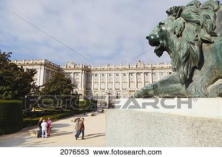 Pedestrians In Plaza De Oriente With The Royal Palace In The Background; Madrid Spain View Large Photo Image Stock Image - Pedestrians In Plaza De Oriente With The Royal Palace In The Background; Madrid Spain. Fotosearch