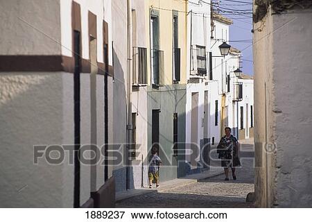 Stock Photo - Pedestrians In Ubeda. Fotosearch