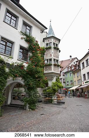 Pedestrians Walking In The Old Town; Meersburg Baden-Wurttemberg Germany View Large Photo Image Stock Image - Pedestrians Walking In The Old Town; Meersburg Baden-Wurttemberg Germany. Fotosearch