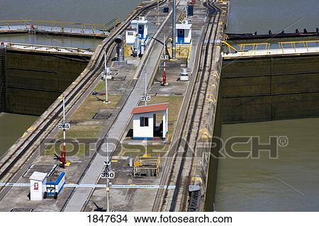 Pedro Miguel Locks; Panama Canal, Panama View Large Photo Image Picture - Pedro Miguel Locks; Panama Canal, Panama. Fotosearch
