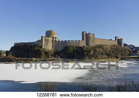Pembroke Castle in winter; Pembrokeshire, Wales View Large Photo Image Stock Image - Pembroke Castle in winter; Pembrokeshire, Wales. Fotosearch