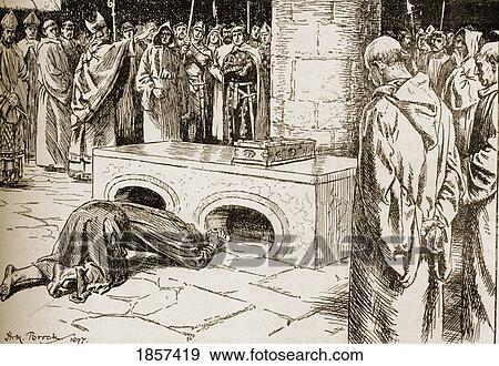 Stock Photo - Penance Of Henry Ii (1133-1189), At Becket's Tomb.. Fotosearch
