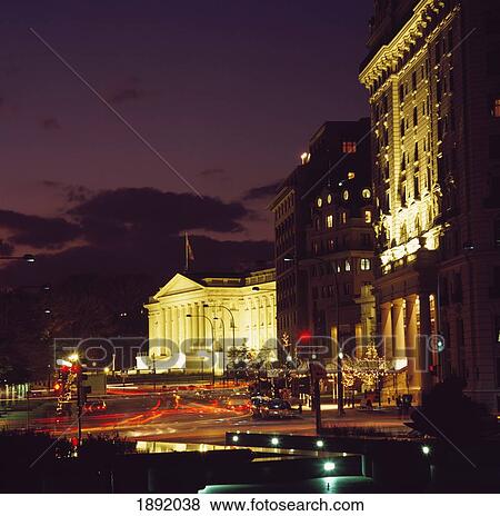 Stock Photo - Pennsylvania Avenue At Night. Fotosearch