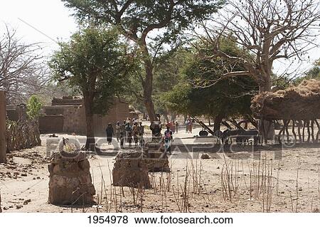 Stock Photo - People at Banian, Mali. Fotosearch