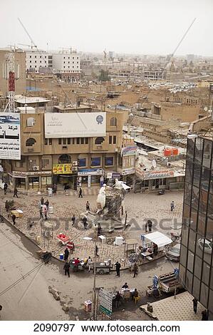 Stock Photo - People At Central Erbil, Iraqi Kurdistan, Iraq. Fotosearch