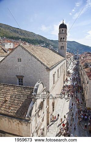 People At Sigurata Church From The City Walls, Dubrovnik, Dubrovnik-Neretva, Croatia View Large Photo Image Stock Image - People At Sigurata Church From The City Walls, Dubrovnik, Dubrovnik-Neretva, Croatia. Fotosearch