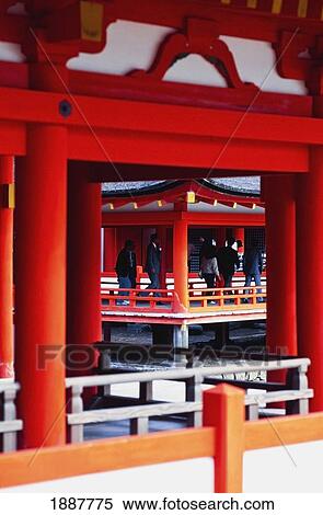 People At Utsukushima Shrine View Large Photo Image Stock Photography - People At Utsukushima Shrine. Fotosearch