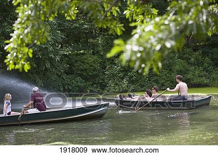Stock Photo - People Boating In Central Park. Fotosearch