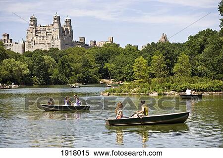 Stock Photography - People Boating In Central Park. Fotosearch