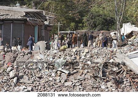 People By The Bazaar Destroyed By The 8 October 2005 Earthquake, Chinari, Azad Kashmir, Pakistan View Large Photo Image Stock Image - People By The Bazaar Destroyed By The 8 October 2005 Earthquake, Chinari, Azad Kashmir, Pakistan. Fotosearch