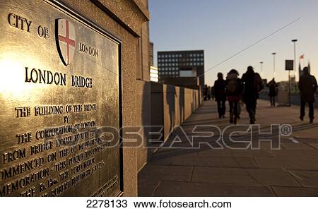 People crossing London Bridge; London, England View Large Photo Image Stock Image - People crossing London Bridge; London, England. Fotosearch