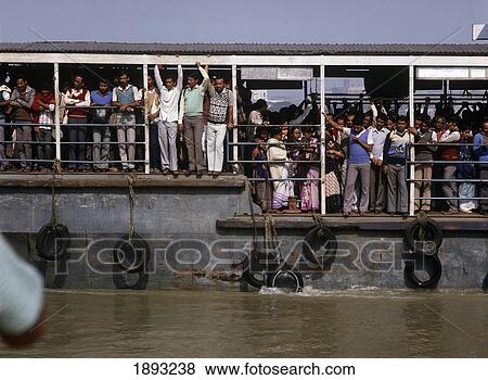 People Crowded On Ferry Boat View Large Photo Image Stock Photo - People Crowded On Ferry Boat. Fotosearch