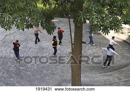 People Doing Tai Chi In Square View Large Photo Image Stock Image - People Doing Tai Chi In Square. Fotosearch