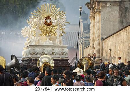 People Following The Anda (Float) Of The Sorrowful Virgin Mary During The Holy Burial Procession On Good Friday In Antigua Guatemala, Sacatep View Large Photo Image Stock Image - People Following The Anda (Float) Of The Sorrowful Virgin Mary During The Holy Burial Procession On Good Friday In Antigua Guatemala, Sacatep. Fotosearch