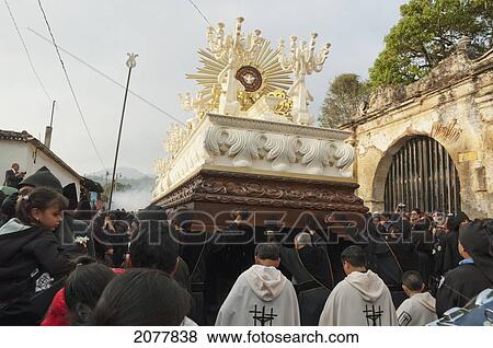 People Following The Anda (Float) Of The Sorrowful Virgin Mary During The Holy Burial Procession On Good Friday In Antigua Guatemala, Sacatep View Large Photo Image Stock Photo - People Following The Anda (Float) Of The Sorrowful Virgin Mary During The Holy Burial Procession On Good Friday In Antigua Guatemala, Sacatep. Fotosearch