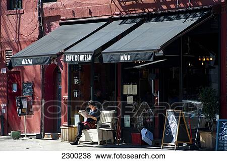 People In A Terrace In The West Village, Manhattan, New York, Usa View Large Photo Image Stock Photo - People In A Terrace In The West Village, Manhattan, New York, Usa. Fotosearch